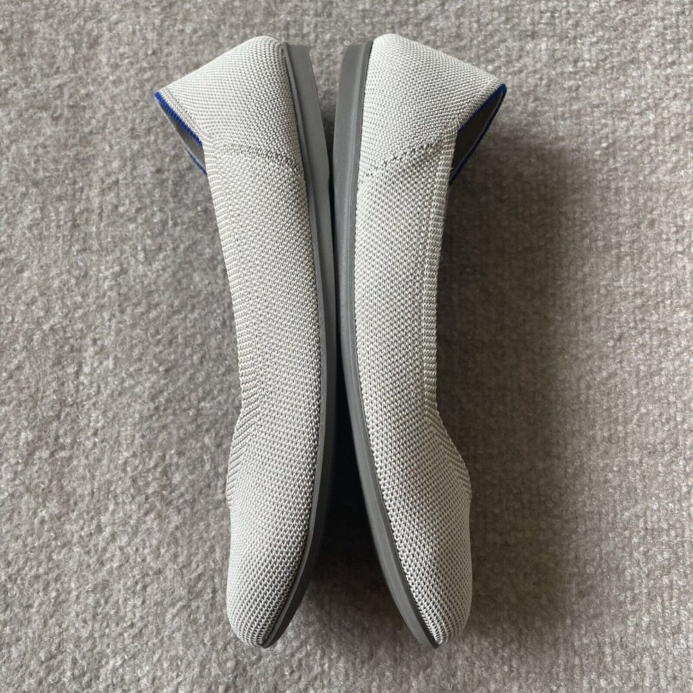 Rothy’s Shoes Womens Size 7.5 Taupe Gray/Beige The Flat Casual Knit Ballet Flats - Picture 10 of 13